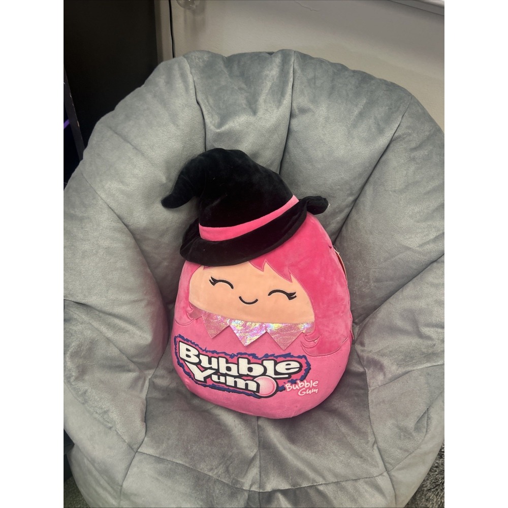 Squishmallows 12" Hershey BUBBLE YUM BUBBLE GUM WEXLA PINK WITCH Halloween Squad